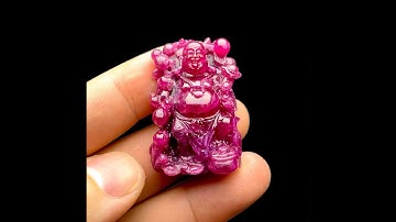 Mặt Phật Di Lặc - Đá Ruby Huyết Kính Tự Nhiên #MRB-211115-01