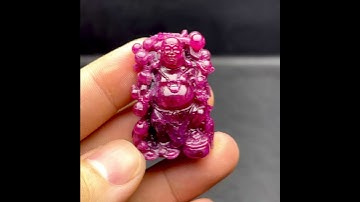 Mặt Phật Di Lặc - Đá Ruby Huyết Kính Tự Nhiên #MRB-211115-01