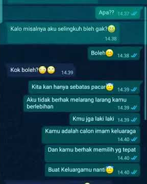 ibu negara misalnya aku selingkuh boleh nggak.....