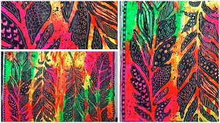 ART JOURNAL Process: Neon Feathered MASCARA