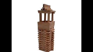 Wooden tower, children educational game |كيفية عمل برج خشبي له شكل هندسي مذهل , لعبة تعليمية للاطفال screenshot 5