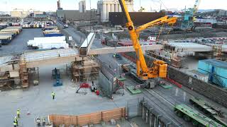 Dublin Port  T4 Alexandra Road Bridge construction by SISK  2022