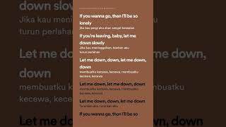 Let Me Down Slowly | Alec Benjamin | Lirik Terjemahan Indonesia