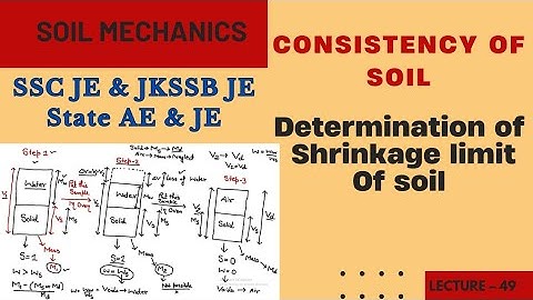 Determination of shrinkage limit of soil | ssc je | jkssb je