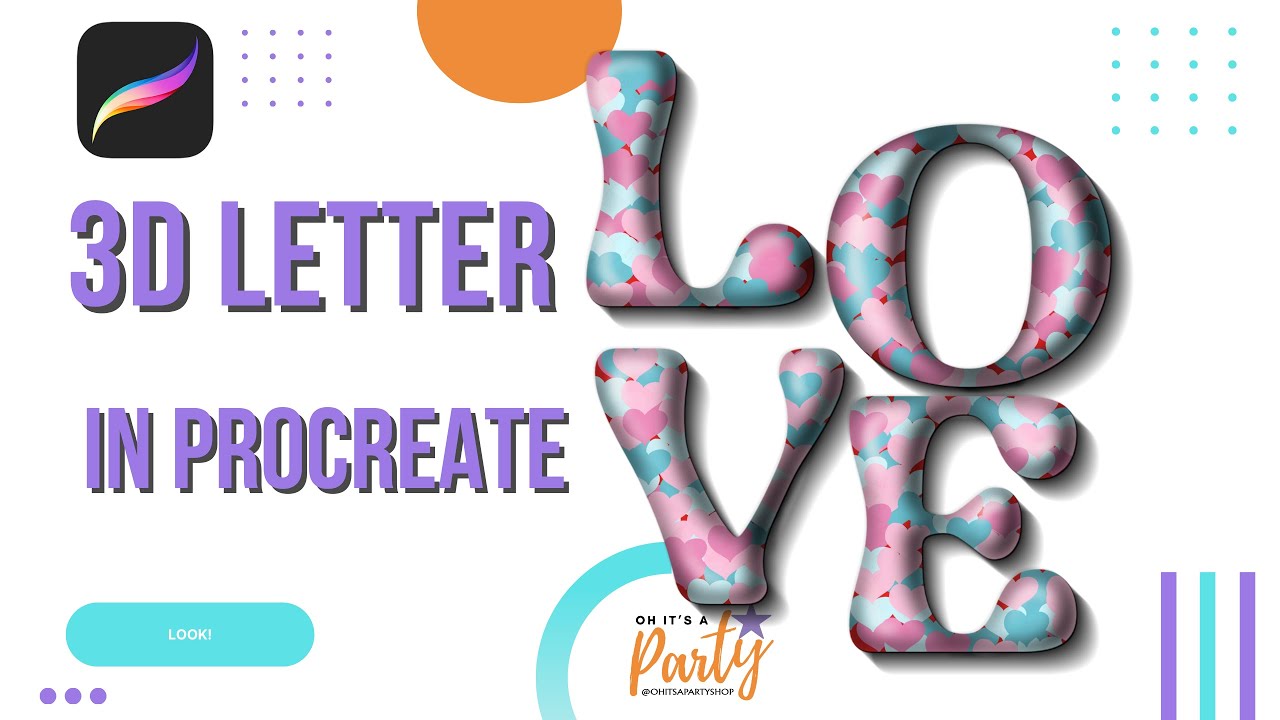 3D Colorful Lettering Tutorial in Procreate - YouTube