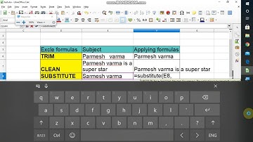 TRIM, CLEAN & SUBSTITUTE EXCEL FORMULAS