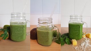 3 Recettes de smoothies verts, véganes, faciles et délicieuses وصفات عصير أخضر، نباتية، سهلة و لذيذة