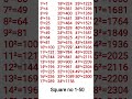square no 1-50