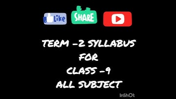 TERM -2 syllabus || class 9 || all subjects