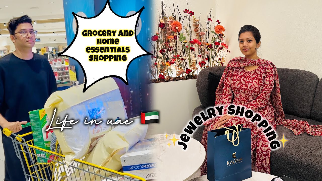 Bangla vlog : grocery  and Home essentials and jewelry 💍💎shopping #dubailife