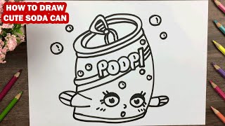 How Tod Draw Cute Soda Can Step By Step Easy - Daily Drawing Tutorial