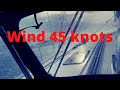 Wind 45 knots. Atlantic Ocean