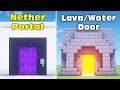 ⚒ Minecraft: 3 Simple Redstone Build Hacks (Lava/Water Door, Nether Portal 1, Tank) #31 (Tutorial)