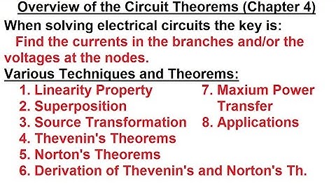 Electrical Engineering: Ch 4: Circuit Theorems (1 of 35) Overview