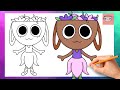 How To Draw Bassie from Dandy's World | Easy Drawing Tutorial