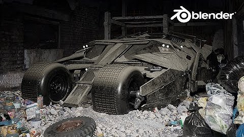 Blender - How I Made This Render (Entire Process Explained) | Abandoned Batmobile Scene