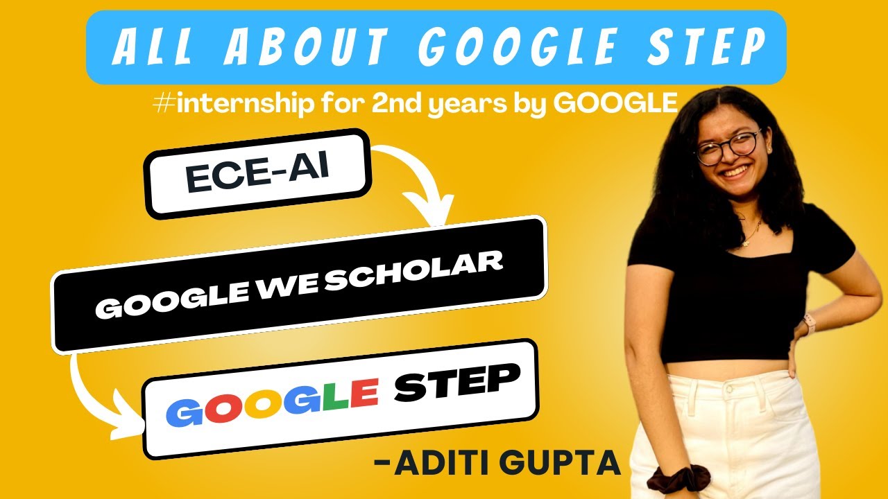 Google Step Internship 2024 Aditi Gupta, WE Scholar'21, Google Step