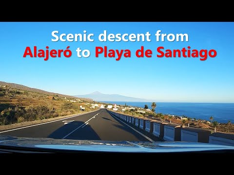 La Gomera 🚙 driving: Scenic descent from Alajeró to Playa de Santiago (December 19, 2022)