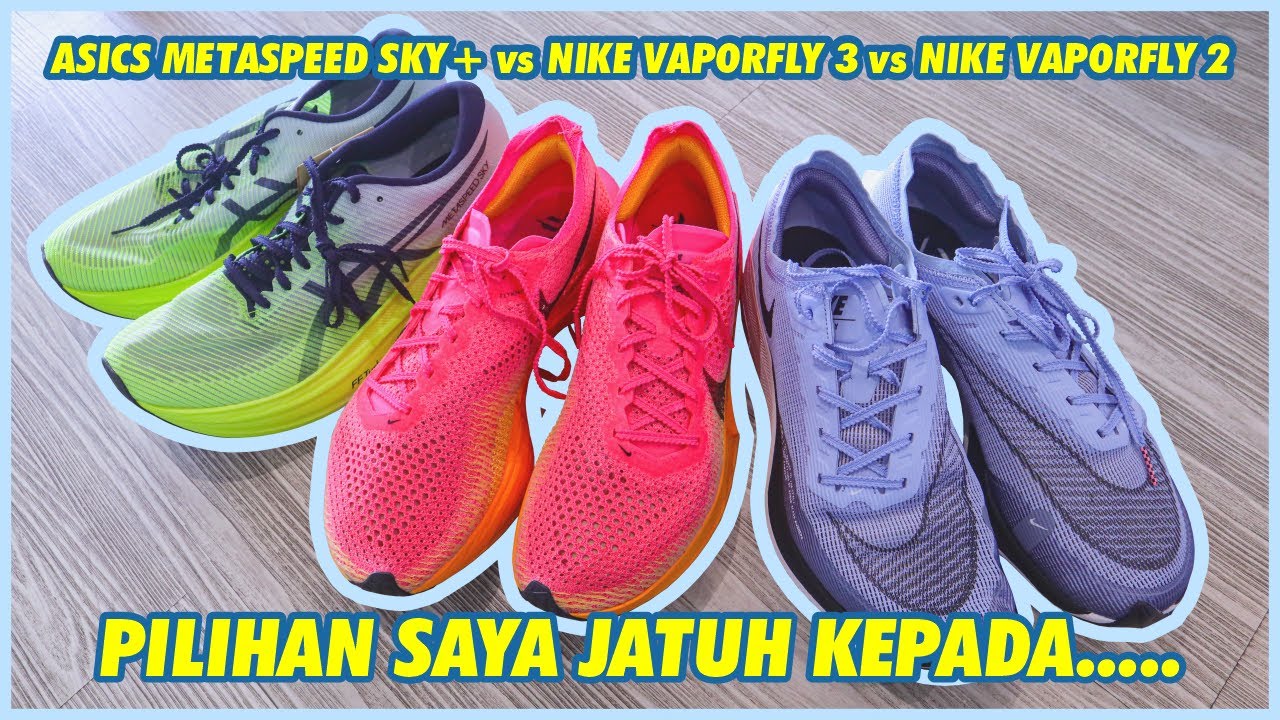 Review Nike Vaporfly 3 VS Nike Vaporfly 2 VS ASISC Metaspeed Sky+ (VERSUS)