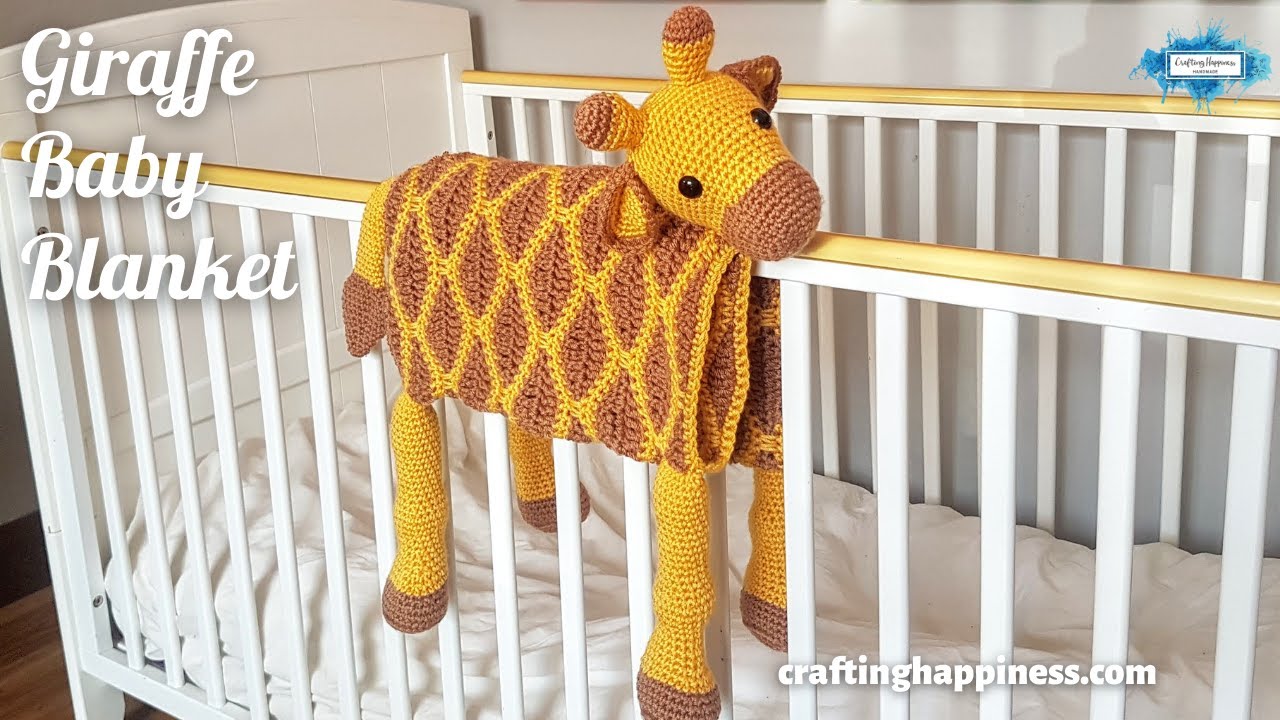 Giraffe Baby Blanket Crochet Pattern Crafting Happiness PROMO