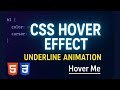 Draw Underline Text Hover Effect using HTML and CSS | Coding Cloud