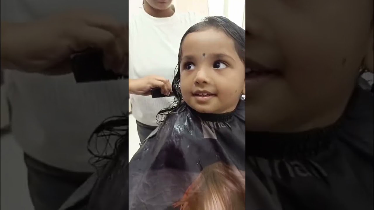 Cheenu first time hair cutting 😀
