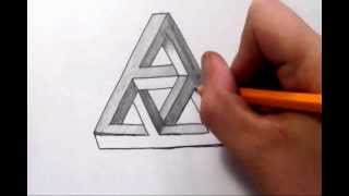 ⁣How To Draw a Complex Impossible Triangle