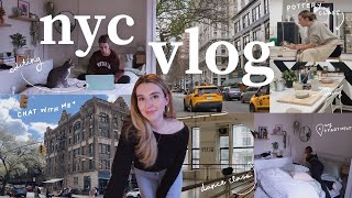 NYC VLOG: trying a pottery class, chill days at home, chat with me & weekend in my life