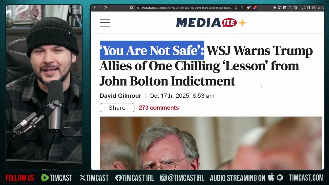 YOU ARE NOT SAFE, WSJ Warns Trump Allies As US Enters Civil War Period | Tim Pool