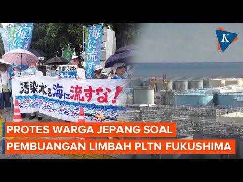 Kantor PM Jepang Digeruduk Warga Jelang Pembuangan Limbah PLTN Fukushima