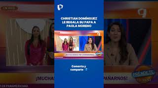 Christian Domínguez le regala su papa a Paola Moreno #shorts