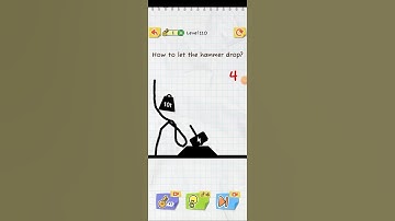 Draw 2 Save Stickman Puzzle Level 110: How to let the hammer drop