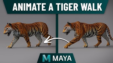 Tiger Walk Cycle Animation Tutorial [Step by Step] (All Parts)
