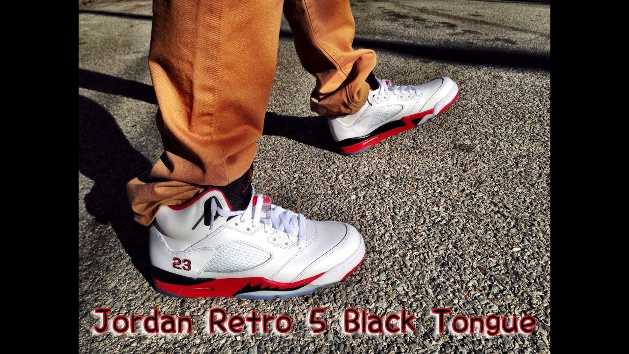 Air Jordan Retro 5 Black Tongue Review 