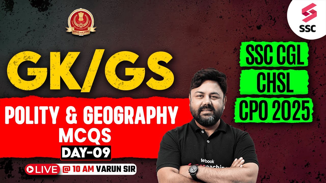 One Shot Important Polity & Geography MCQs | Target SSC CGL 2025 ...