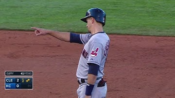 CLE@KC: Chisenhall plates Swisher with RBI double