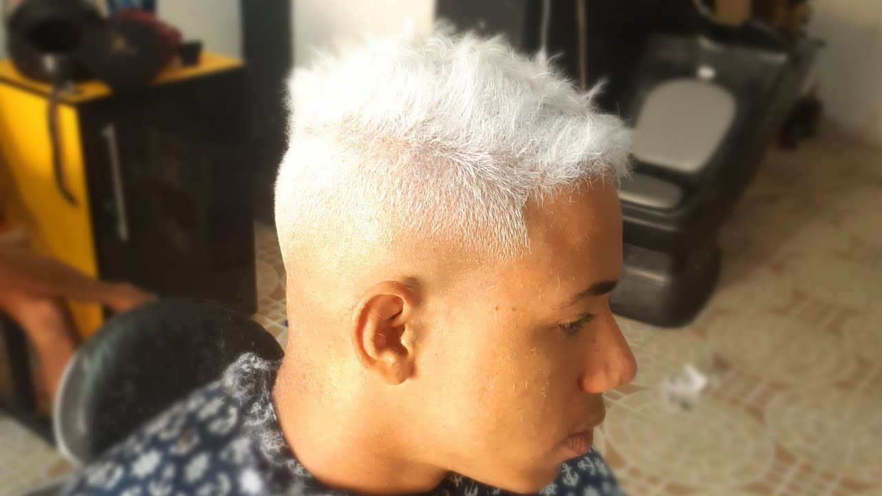 Cabelo Masculino Platinado (Nevou) Passo a Passo - YouTube