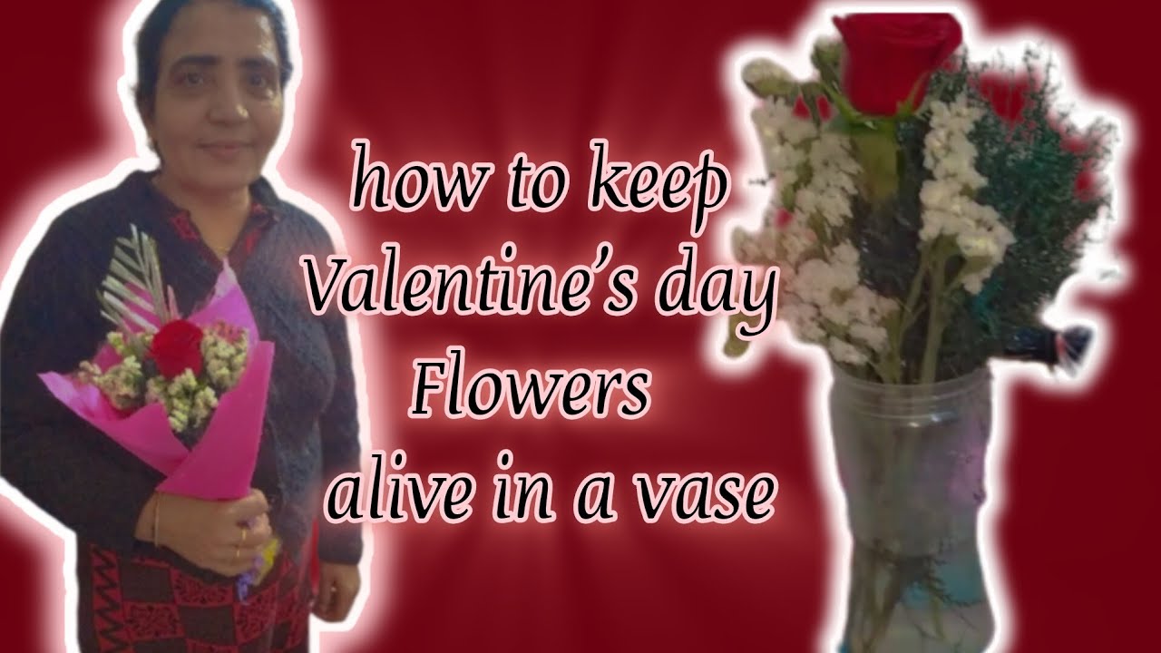 💖how to keep Valentine's day Flowers alive in a vase 🌹💐 aesthetic 