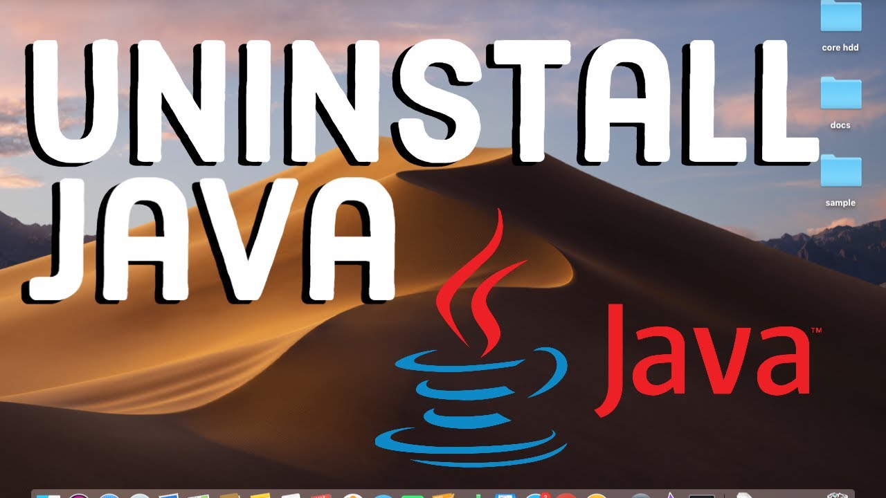 Uninstall Java 8 Mac