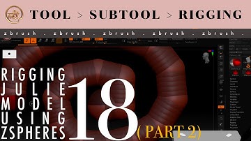 ZB_18.00 (Part 2 ):  Rigging Julie model using ZSpheres  4K