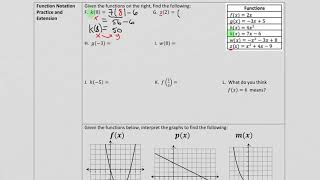 7 - Int 2 - Notes (Interpreting Functions) PART 2 Wealth