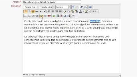 Linkear un texto en Moodle