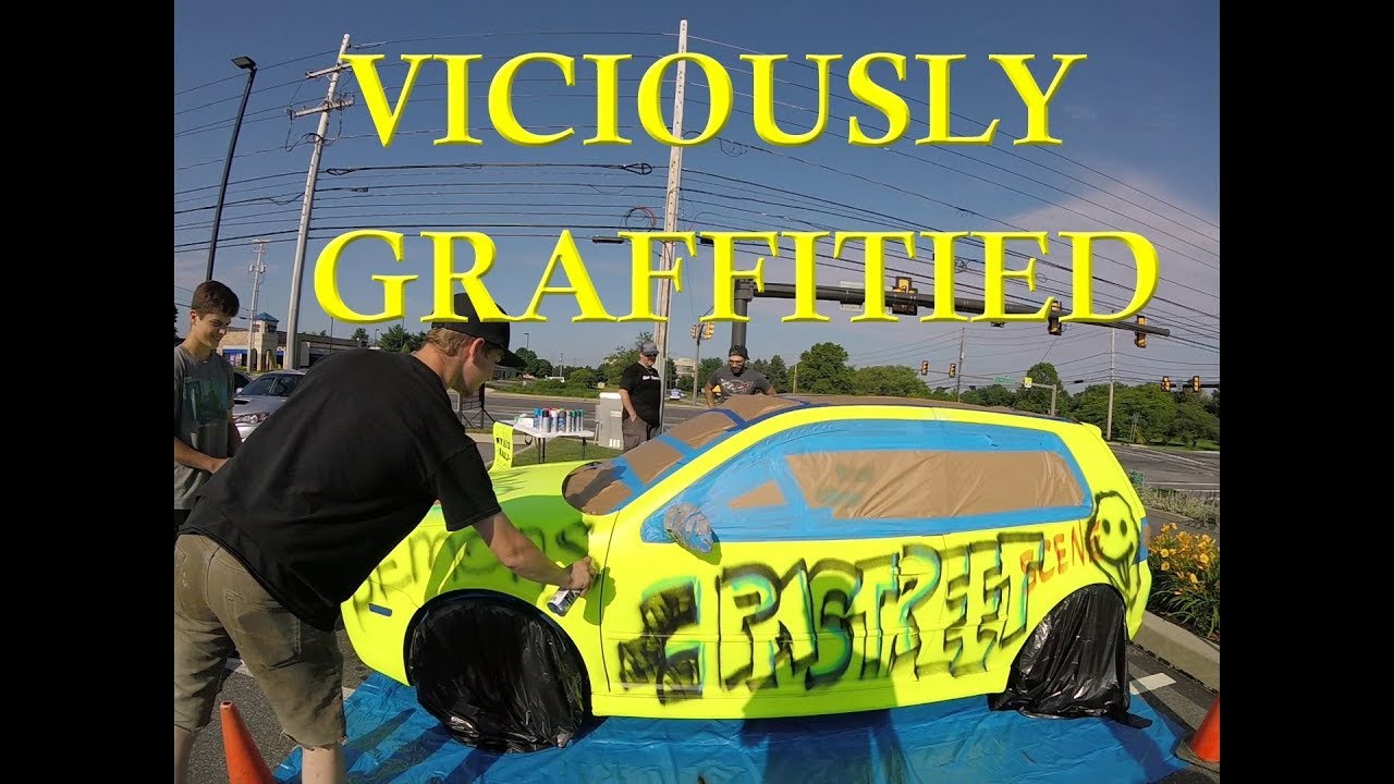 Lancaster Cars and Coffee June 2018 a VW viciously graffitied! YouTube