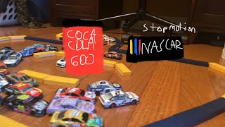 Stop motion NASCAR. Coca-Cola 600. Old gens race.