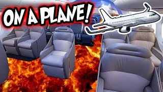 FLOOR IS LAVA ON A PLANE!! (UNITED AIRLINES!) FLOOR IS LAVA CHALLENGE ON AIRPLANE!!