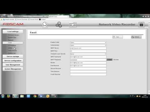 Foscam NVR Tutorial:  How to setup Email Alarm on your NVR on website