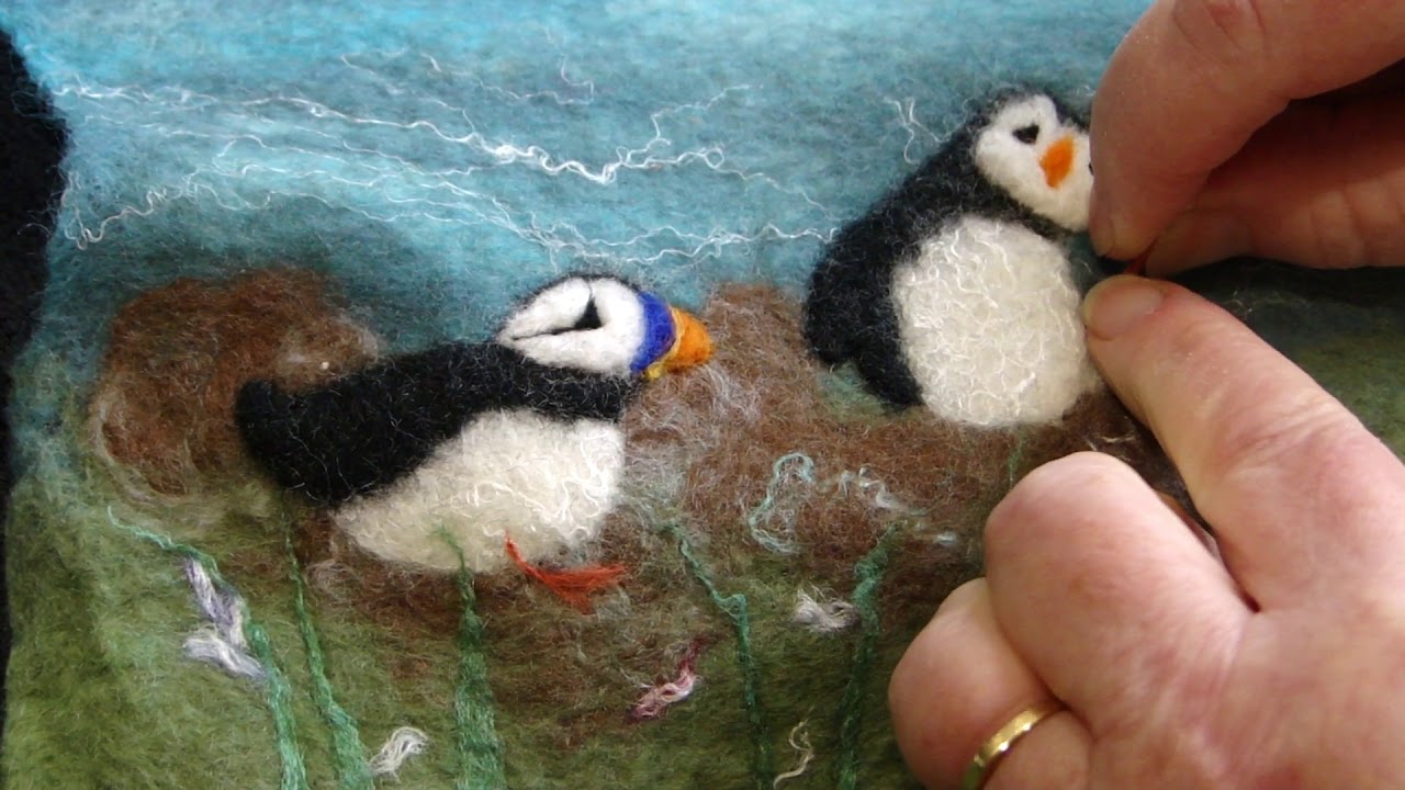 How to make an Artfelt Puffin Felt Picture Kit Part 2