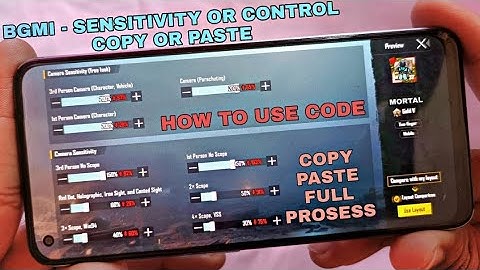 How to copy sensitivity to bgmi || Sensitivity Code Kaise Use Kare - Copy Paste Sensitivity Cantrol