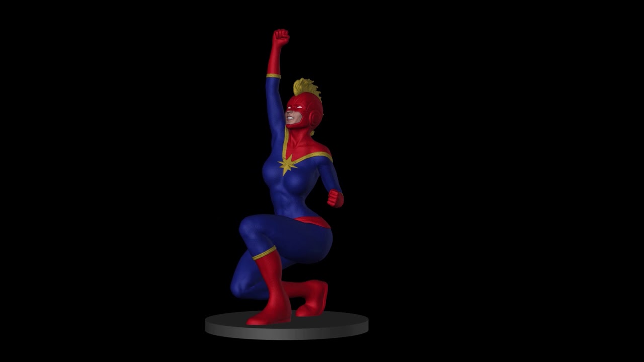 captain marvel zbrush