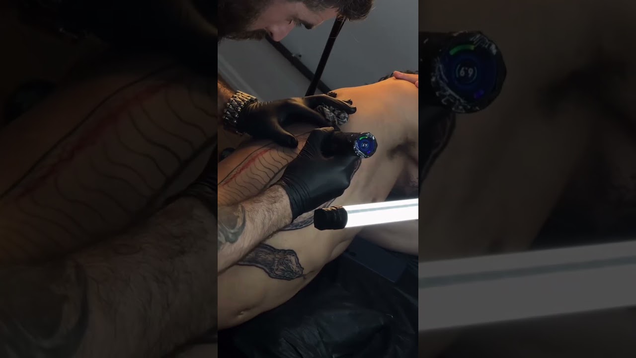 Snake blackwork tattoo